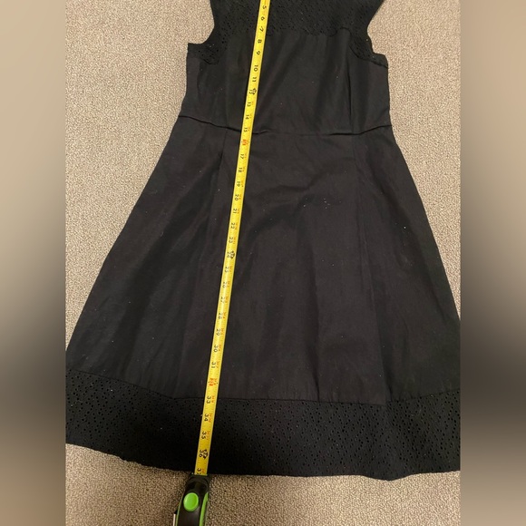 Hatley Elegant Black Sleeveless Dress with eyelet border - Picture 7 of 8